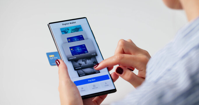 Digital Payment Wallet: A Smart Woman Adds Credit Card