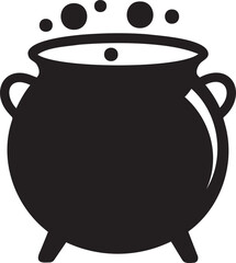  Cauldron silhouette, cauldron vector illustration, Halloween witches black cauldron isolated on vector illustration