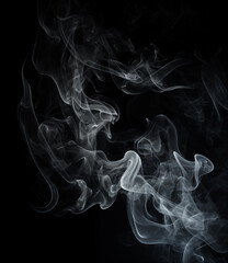 smoke on black background