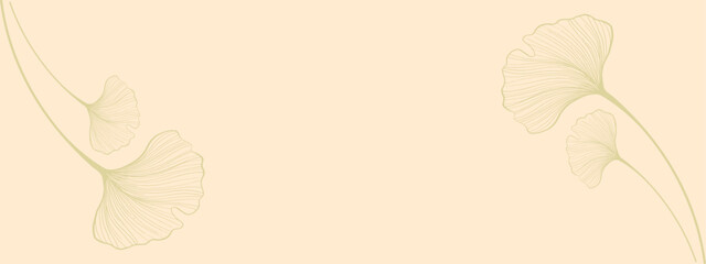 Botanical background vector. floral background with minimal flowers. leaves abstract background