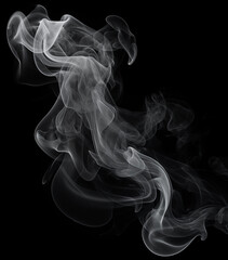 smoke on black background