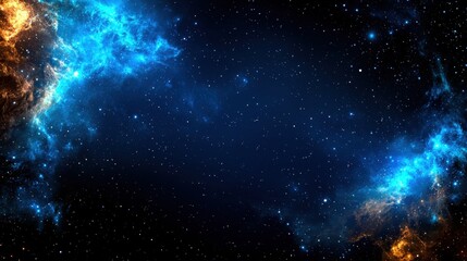 Fototapeta premium Stunning Cosmic Background with Bright Stars and Colorful Nebulae in Deep Space Environment