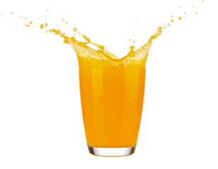 Orange juice splash glass citrus drink fresh fruit