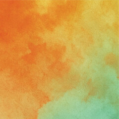 Watercolor Texture Background Abstract Green And Orange Gradient Design