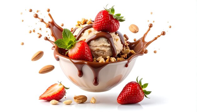 Ice cream scoop with splash