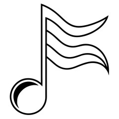 Music Note  vector illustration perfect for posters, icon, t-shirts, cards, wall art prints and ai design.