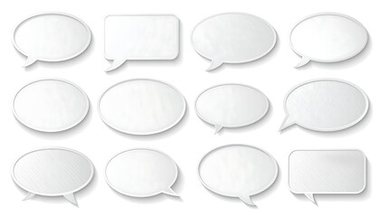 Collection of blank speech bubbles in various shapes (1)