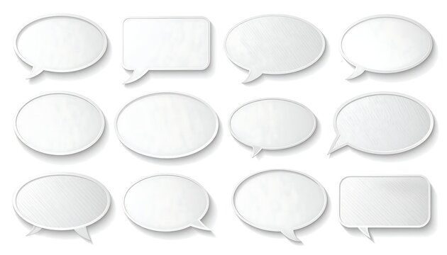 Collection of blank speech bubbles in various shapes (1)