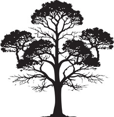 tree silhouette Vector | Minimalist & Trendy tree Silhouette Design | Unique & Stylish tree Artwork for Vector design