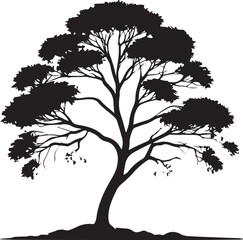 Obraz premium tree silhouette Vector | Minimalist & Trendy tree Silhouette Design | Unique & Stylish tree Artwork for Vector design