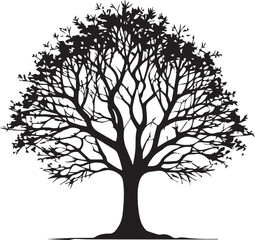 Obraz premium tree silhouette Vector | Minimalist & Trendy tree Silhouette Design | Unique & Stylish tree Artwork for Vector design