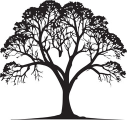Obraz premium tree silhouette Vector | Minimalist & Trendy tree Silhouette Design | Unique & Stylish tree Artwork for Vector design