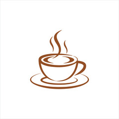 Obraz premium Minimalist Coffee Cup Logo