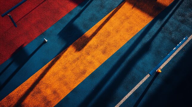 Playground Surface with Running Track and Play Equipment