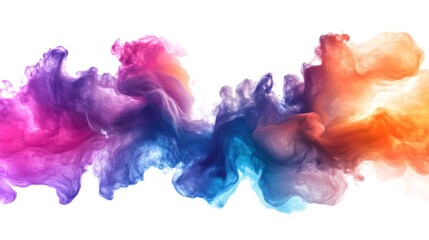 Abstract colorful watercolor background with bubbles and a blend of sky, clouds, and smoke elements in vibrant blues, whites, and black tones, evoking a natural, cloudy, and vintage atmosphere