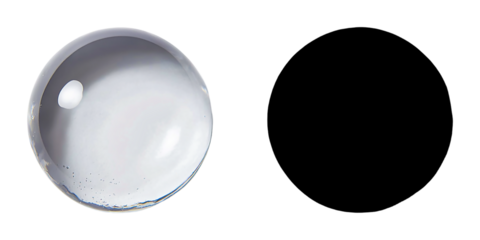 PNG a white pearl floating in a white bowl of water with a transparent background