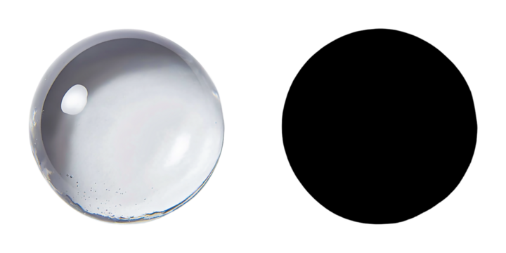 PNG a white pearl floating in a white bowl of water with a transparent background - Powered by Adobe