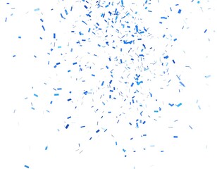 Blue confetti explosion