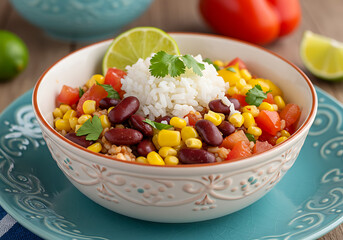 Mexican Bean and Corn Salad with Rice