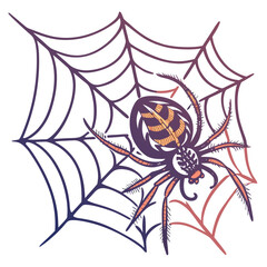 crawling spider silhouette vector illustration