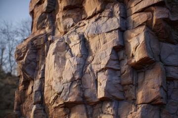 Close-up of rugged, textured rock face
