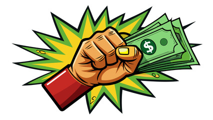 hand holding a burning dollar