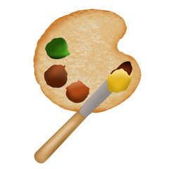 artist brush and palette