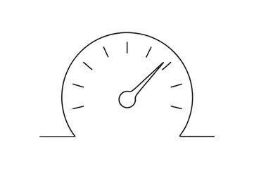 Speedometer continuous one line drawing minimalism design
