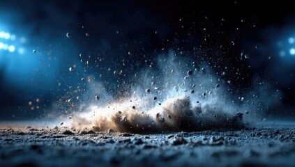 Dust explosion in dark arena