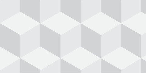 White geometric cube creative concept triangle overlap square technology background. digital cubes fabric and wallpaper grid block texture background.	
