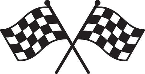 racing flag with checkered flag