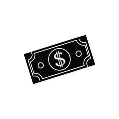 dollar, money icon silhouette