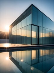 Fototapeta premium Sunlit Glass Structure