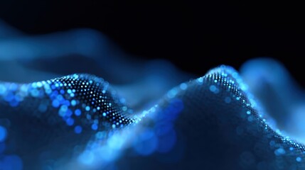 Abstract background of blurred abstract data visualizations, complex information. Analytics, insight. Blue.