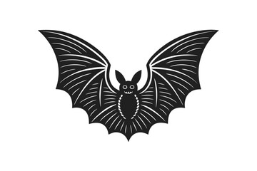 bat flying silhouette vector illustration