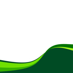 A minimalist, abstract background featuring multiple wavy lines and a solid shape in different shades of green. Perfect for presentations and modern designs.