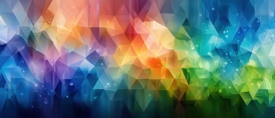 Vibrant polygonal abstract design