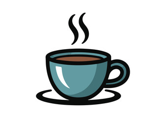 Obraz premium Coffee cup vector illustration, coffee cup icon