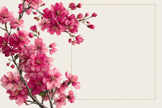 Decorative Frame Border Isolated on White Background with Space for Text