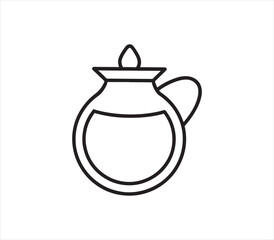 Olive Oil Dispenser Icon Vector Illustration in Black and White Minimalist Design Essential Kitchen Tool for Culinary Arts and Cooking Concepts