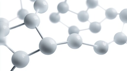 Interconnecting circular shapes, forming a clean network, isolated on a pure white background. Collaboration, system, structure.