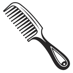 comb on white background 