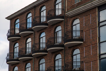 Fototapeta premium view of the hotel building