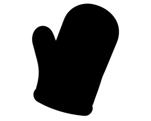 A silhouette of a winter mitten, perfect for staying warm and cozy