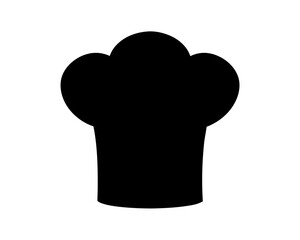 Black Chef's Hat on a White Background Symbolizing Culinary Expertise