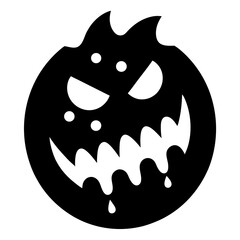 halloween Cookie vector silhouette illustration isolated on white background