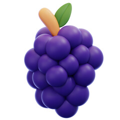 Grape 3D icon.