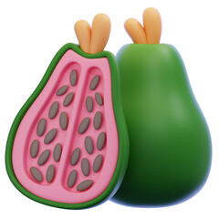 Guava 3D icon.