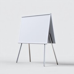A simple white drawing board empty, isolated on a pure white background. Art, drafting.