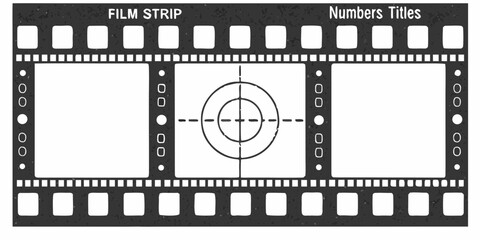 Fototapeta premium Vintage film strip with target and blank frames